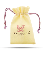 Angelica Stipple Finish Brass Right-Half Heart Sisters Bangle Bracelet, 7.25