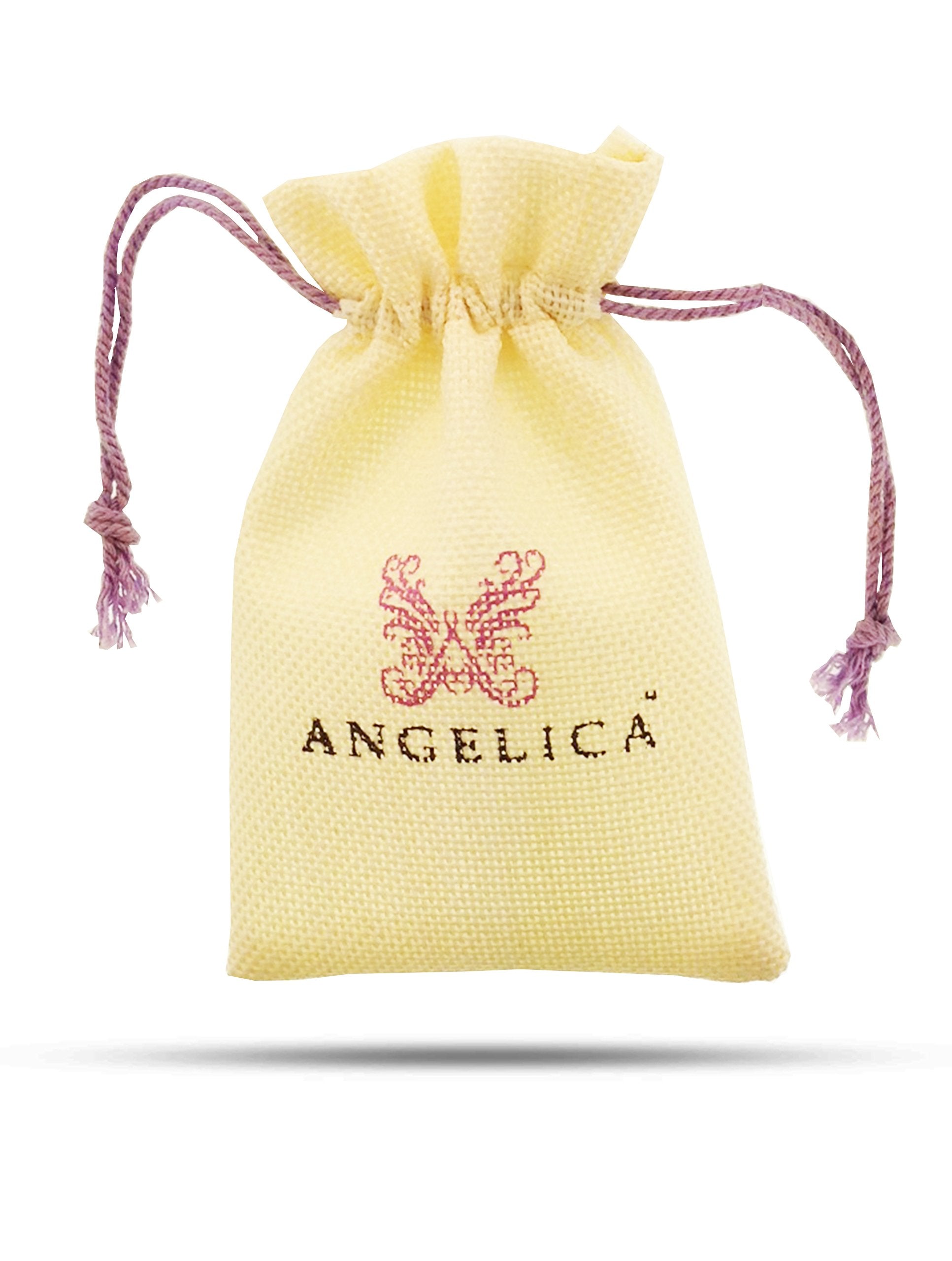 Angelica Finish Brass January Birthstone Bangle Bracelet, 7.25