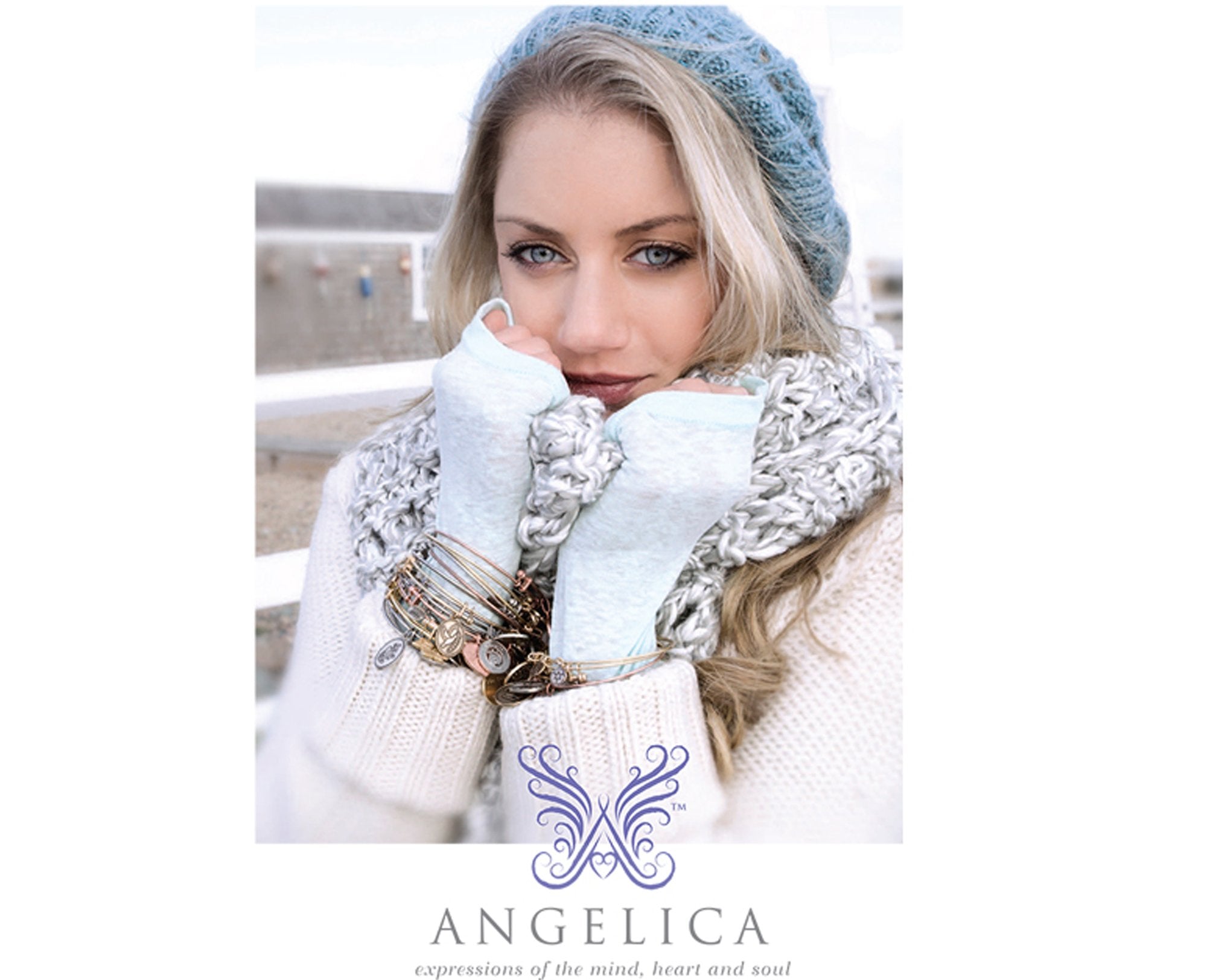 Angelica Finish Brass January Birthstone Bangle Bracelet, 7.25