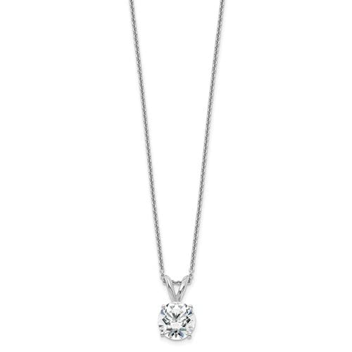 14k Real Gold Round VS/SI DEF Lab Grown Diamond Solitaire 18 Necklace (0.25 Carat Total Weight, Yellow Gold)