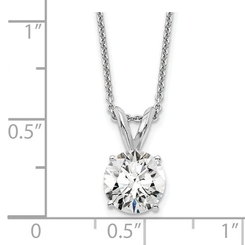 14k Real Gold Round VS/SI DEF Lab Grown Diamond Solitaire 18 Necklace (0.25 Carat Total Weight, Yellow Gold)