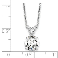 14k Real Gold Round VS/SI DEF Lab Grown Diamond Solitaire 18 Necklace (0.25 Carat Total Weight, Yellow Gold)