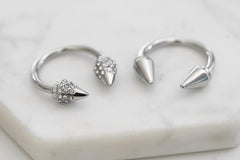 Spike Collection - Silver Ring Set fine designer jewelry for men and women