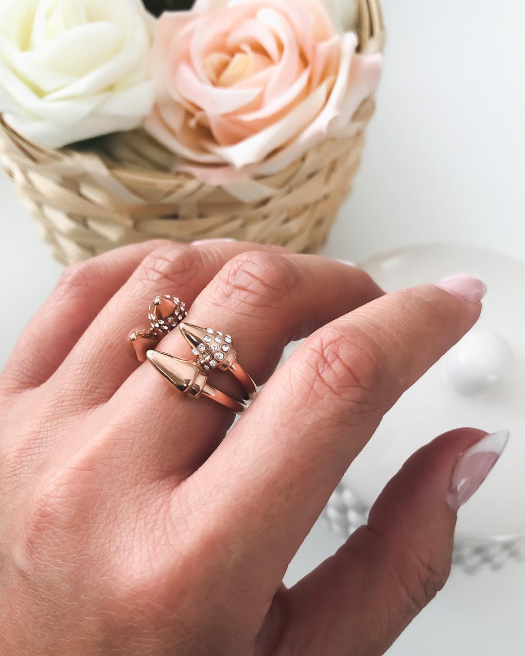 Spike Collection - Rose Gold Ring Set fine designer jewelry for men and women