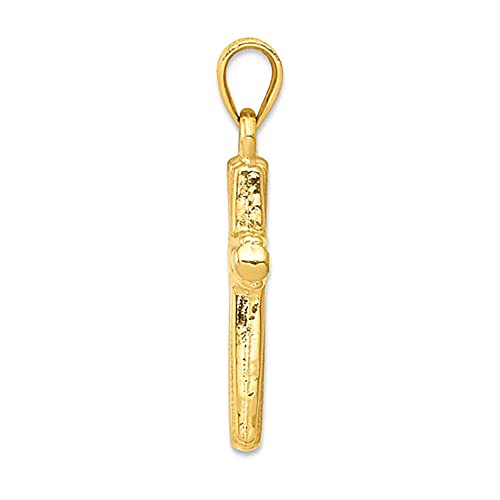 Ciondolo unisex con croce in oro giallo e bianco 14k, gioielli di design per uomini e donne
