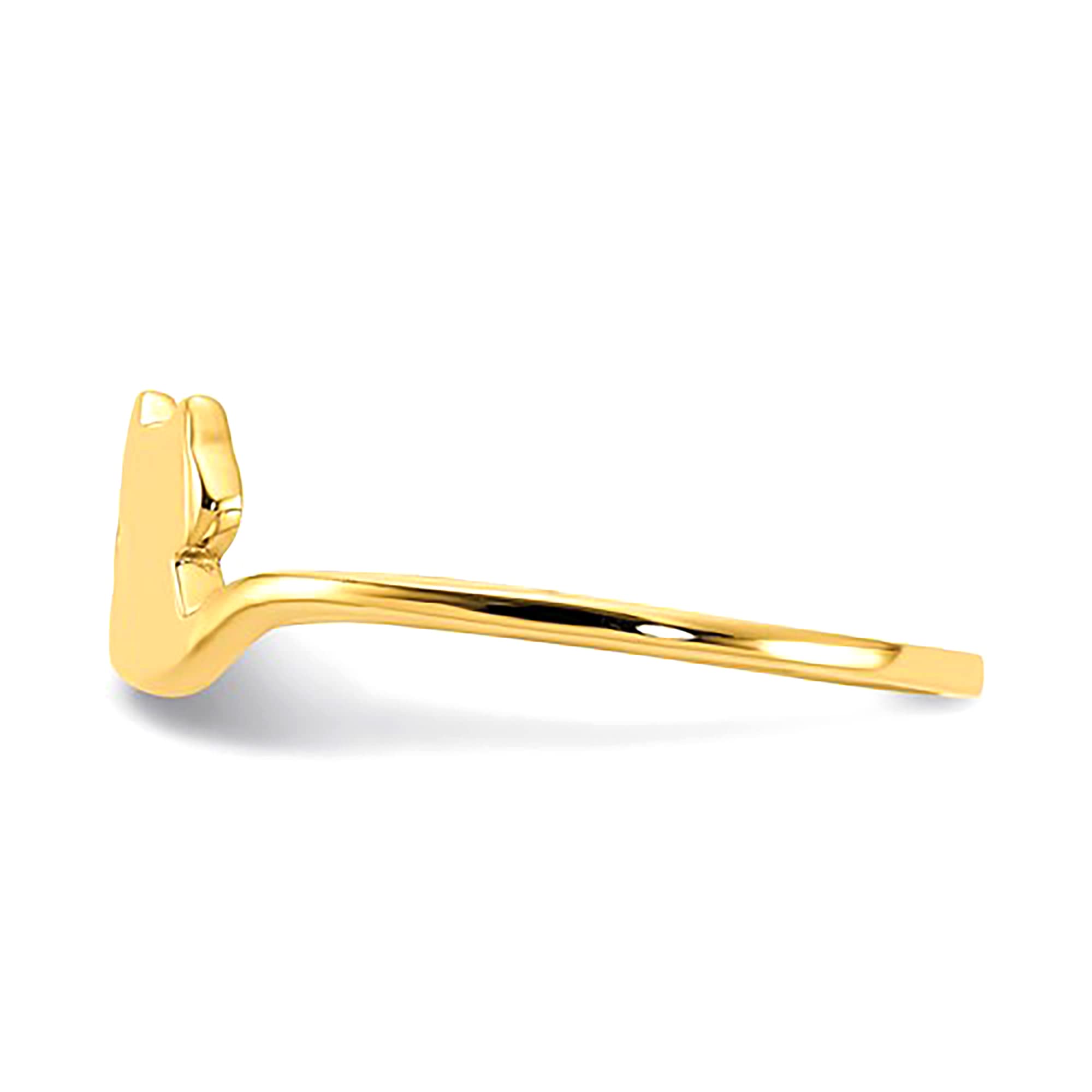 14 k gul guld poleret kat design justerbar manchet ring fine designer smykker til mænd og kvinder