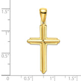 10k Yellow Gold Unisex Cross Charm Pendant