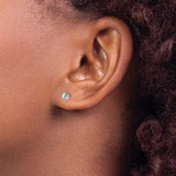 14k Gold Round VS/SI GH Lab Grown Diamond 3 Prong Martini Stud Post Earrings