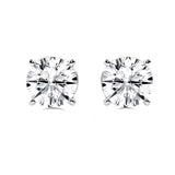 14k White or Yellow Gold Round VS/SI GH Lab Grown Diamond 4 Prong Stud Post Earrings