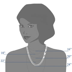 14k White Gold Comfort Curb Chain Necklace, 4.7mm