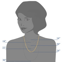 14k Yellow Solid Gold Mirror Box Chain Necklace, 1.2mm