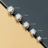 14k White or Yellow Gold Round VS/SI GH Lab Grown Diamond 4 Prong Stud Post Earrings