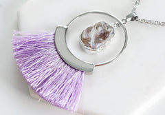 Agate Collection - Silver Royal Fringe Necklace fina designersmycken för män och kvinnor