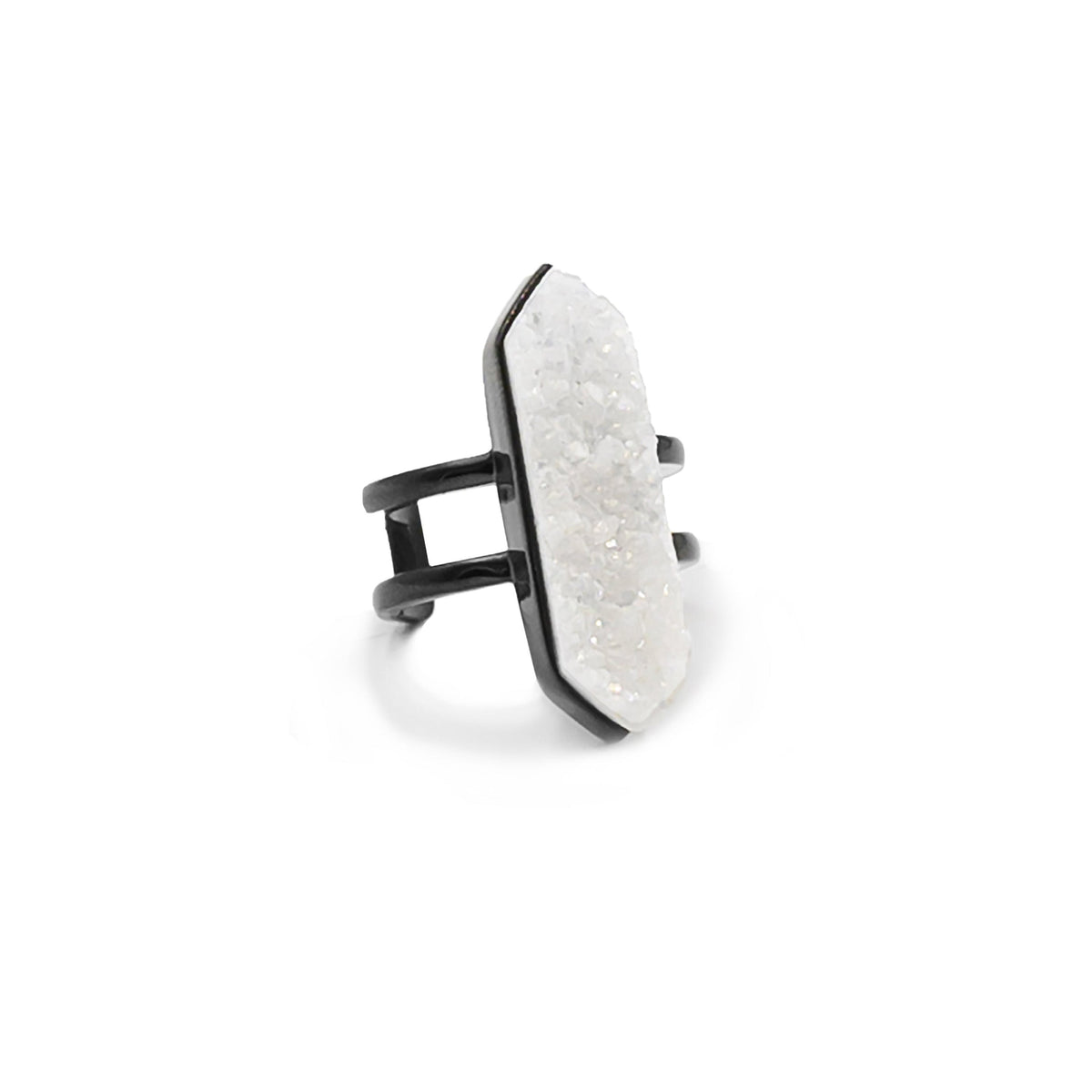 Bangle Collection - Black Magna Quartz Ring fine designersmykker for menn og kvinner