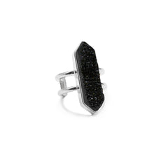 Bangle Collection - Sølv Magna Raven Quartz Ring fine designersmykker for menn og kvinner