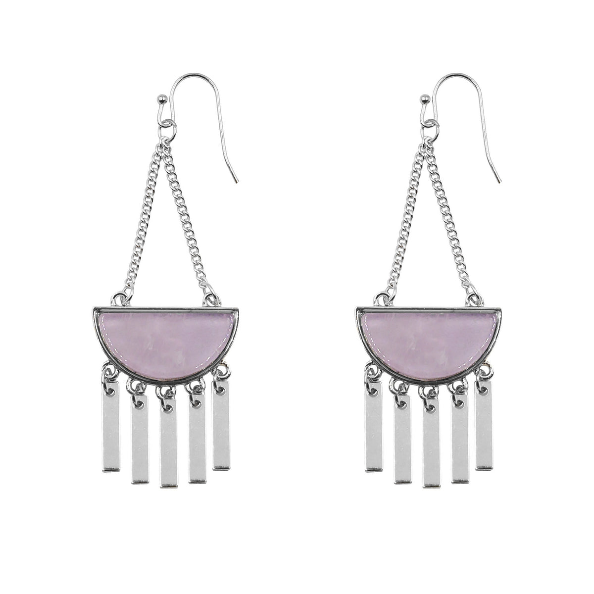 Bianca Collection - Silver Lilac Earrings (Limited Edition) fina designersmycken för män och kvinnor