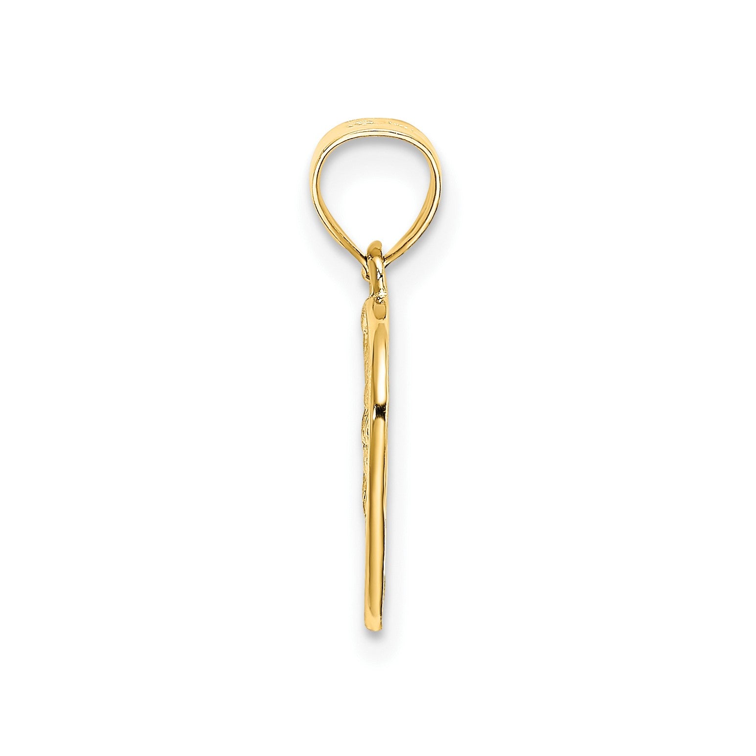 14K Cut-Out and Textured Woven Heart Pendant, 16x11mm fine designer jewelry for men and women