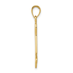 14k Solid Gold Polished Dog Bone Charm, 34x19mm