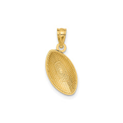 14k Yellow Gold Football Pendant, 19x12mm