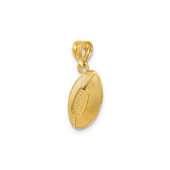 14k Yellow Gold Football Pendant, 19x12mm