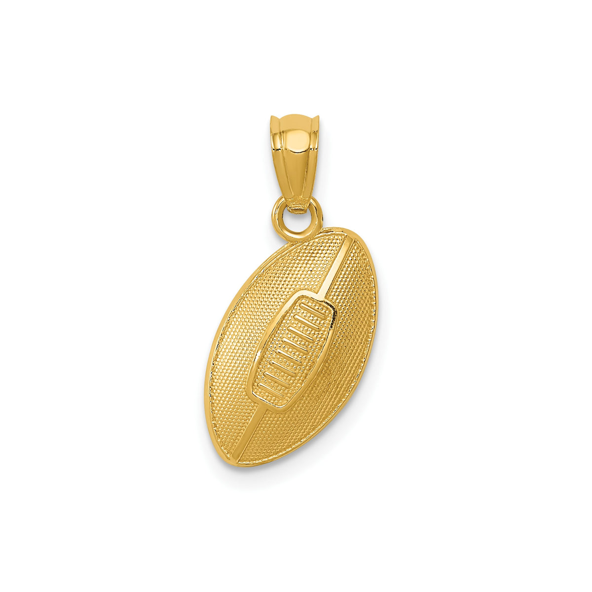 14k Yellow Gold Football Pendant, 19x12mm