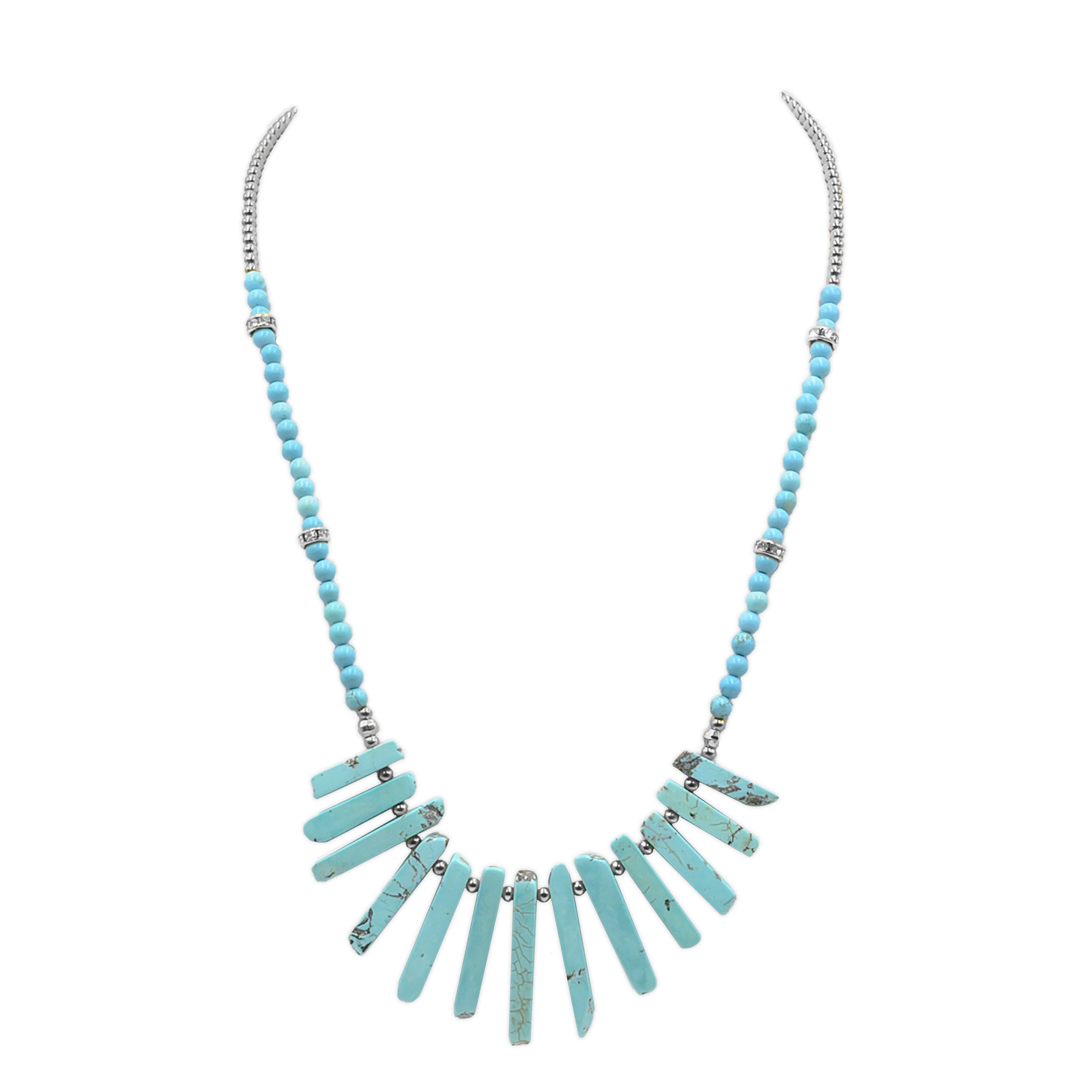 Chip Collection - Collier Argent Turquoise, bijoux de créateur raffinés pour hommes et femmes