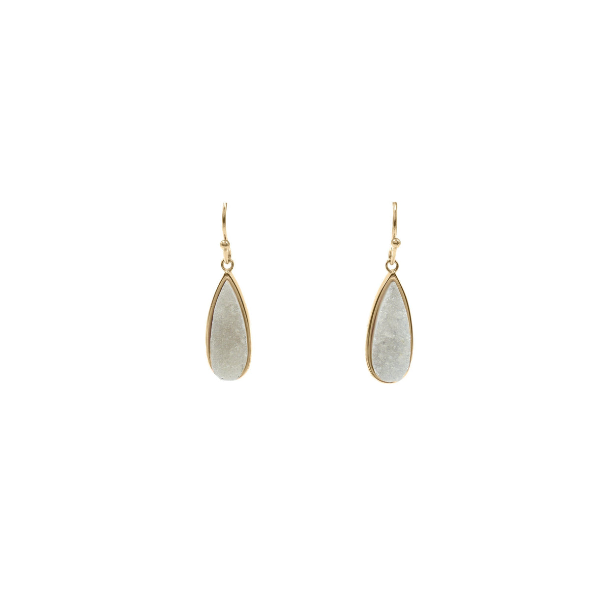 Druzy Collection - Petite Quartz Drop Earrings fine designer jewelry for men and women
