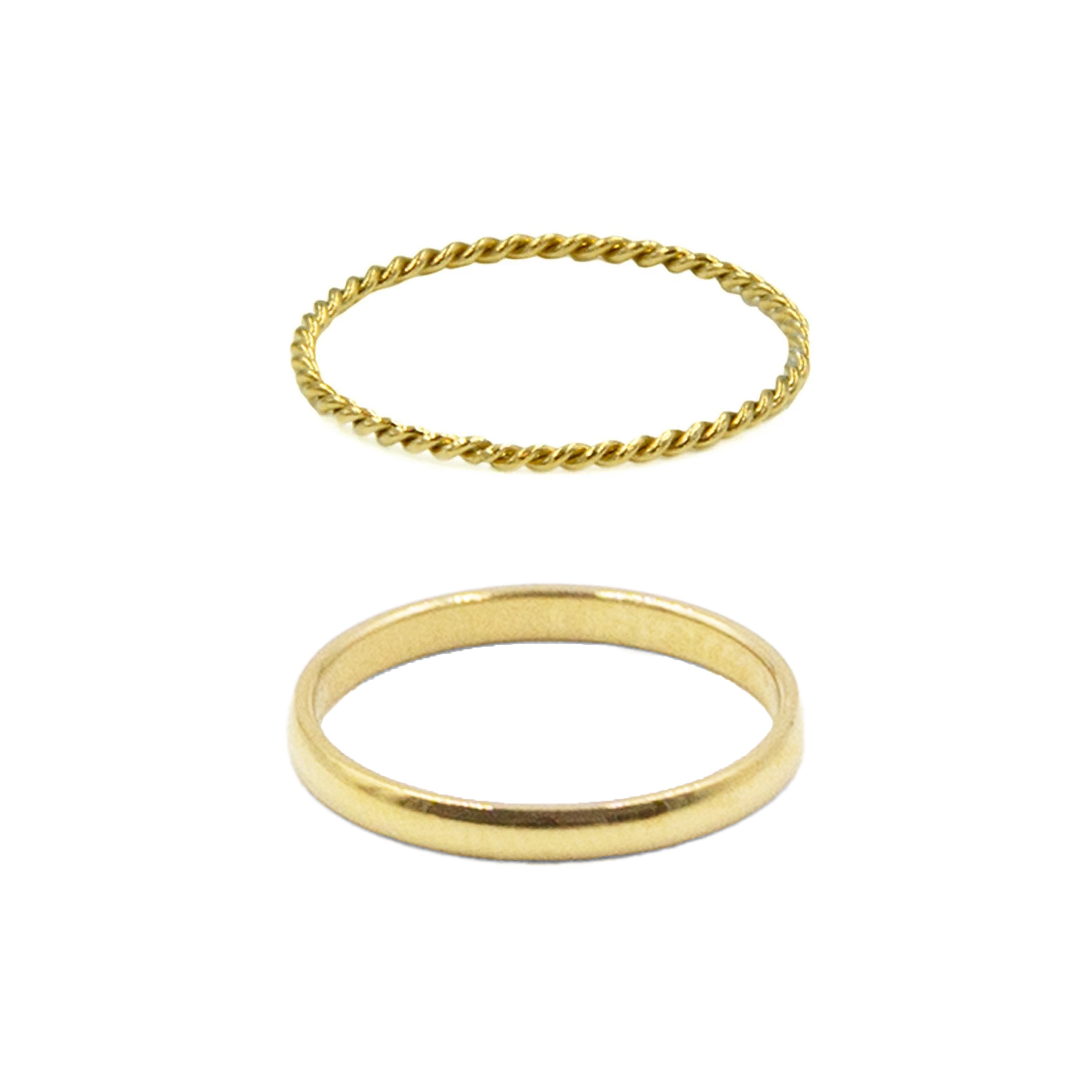 Ginni Collection - Gold Ring Set fine designer jewelry for men and women
