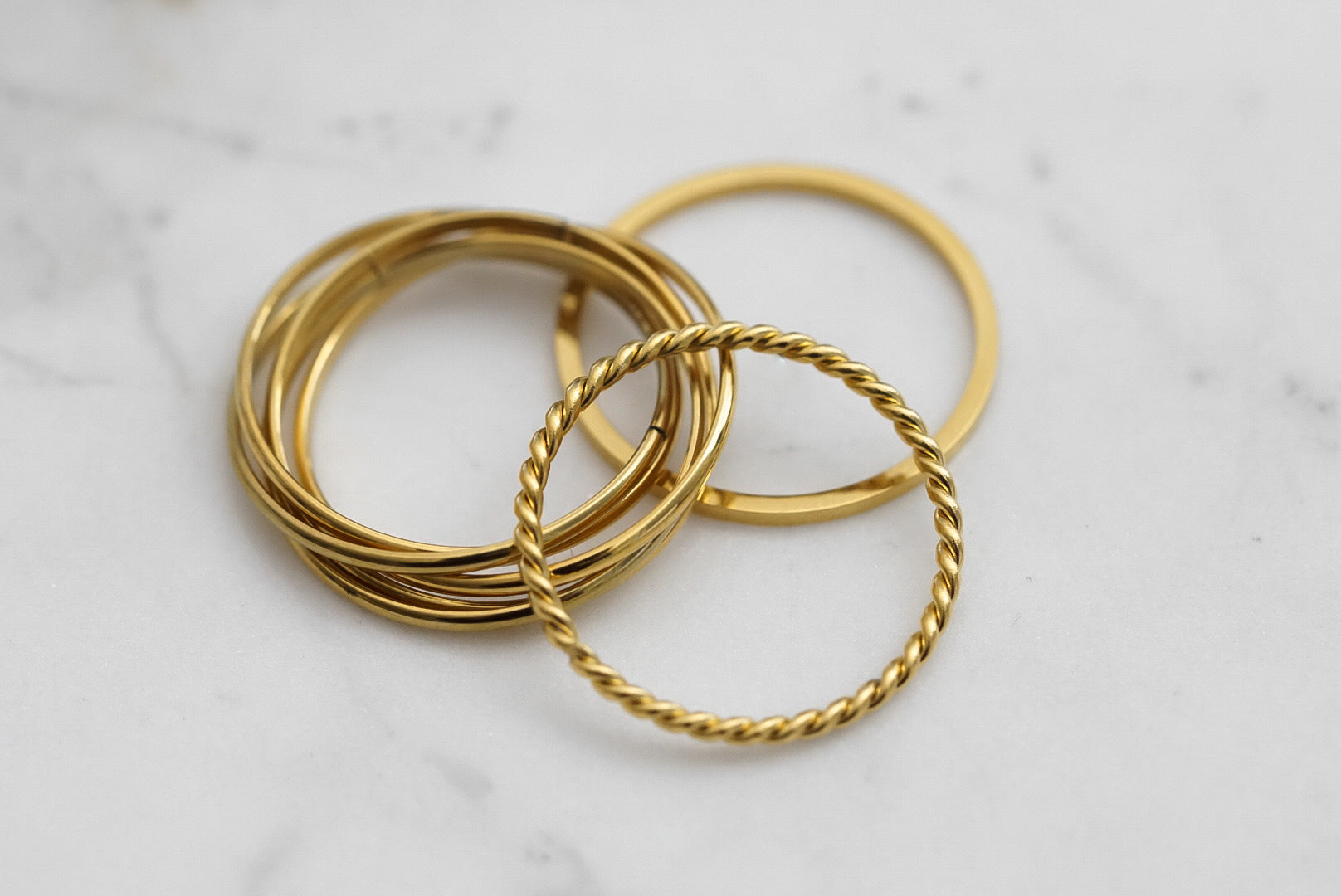 Collection Déesse - Ensemble de bagues en or, bijoux de créateurs raffinés pour hommes et femmes