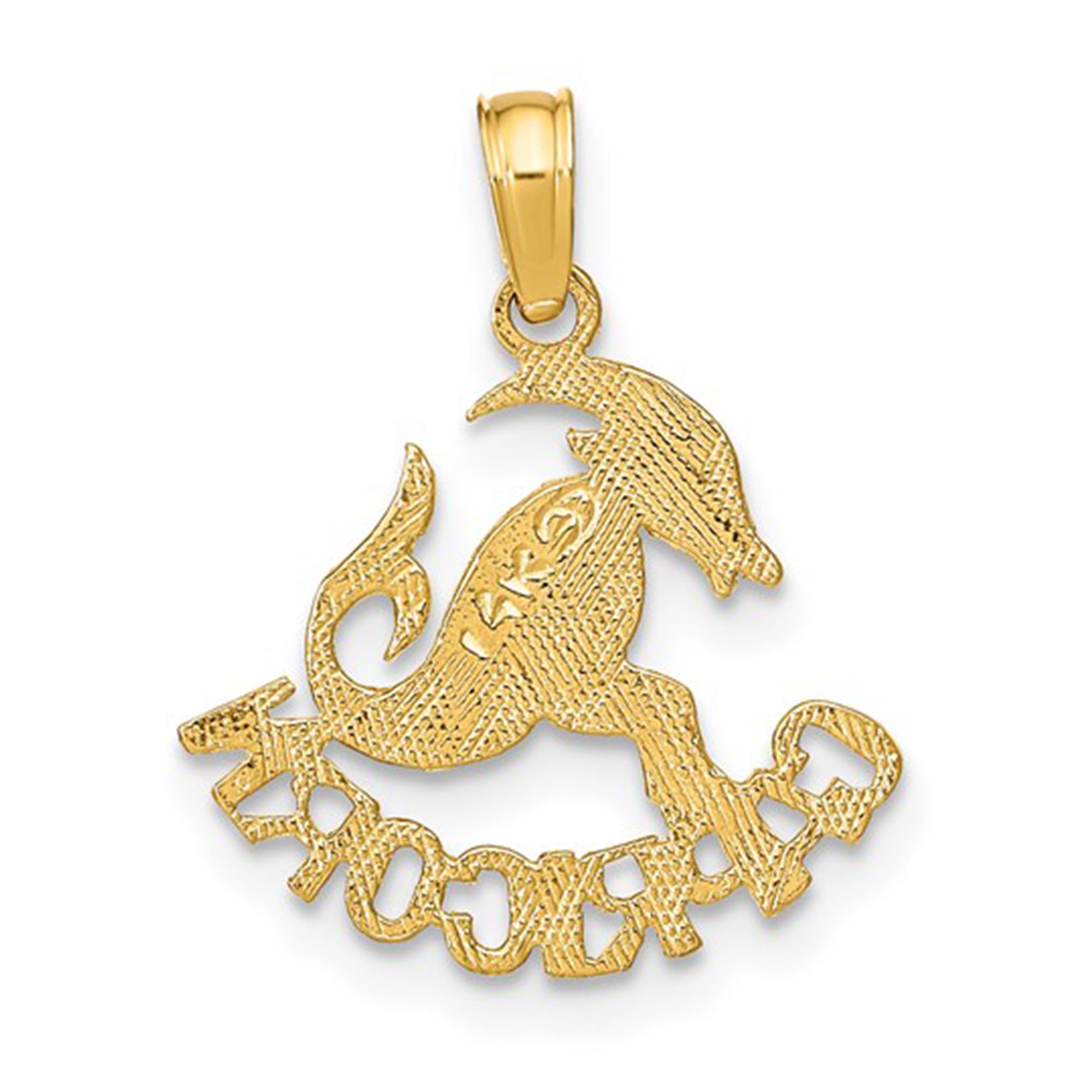 14k äkta massivt guld Zodiac födelsesymbol hängande Charm fina designersmycken för män och kvinnor