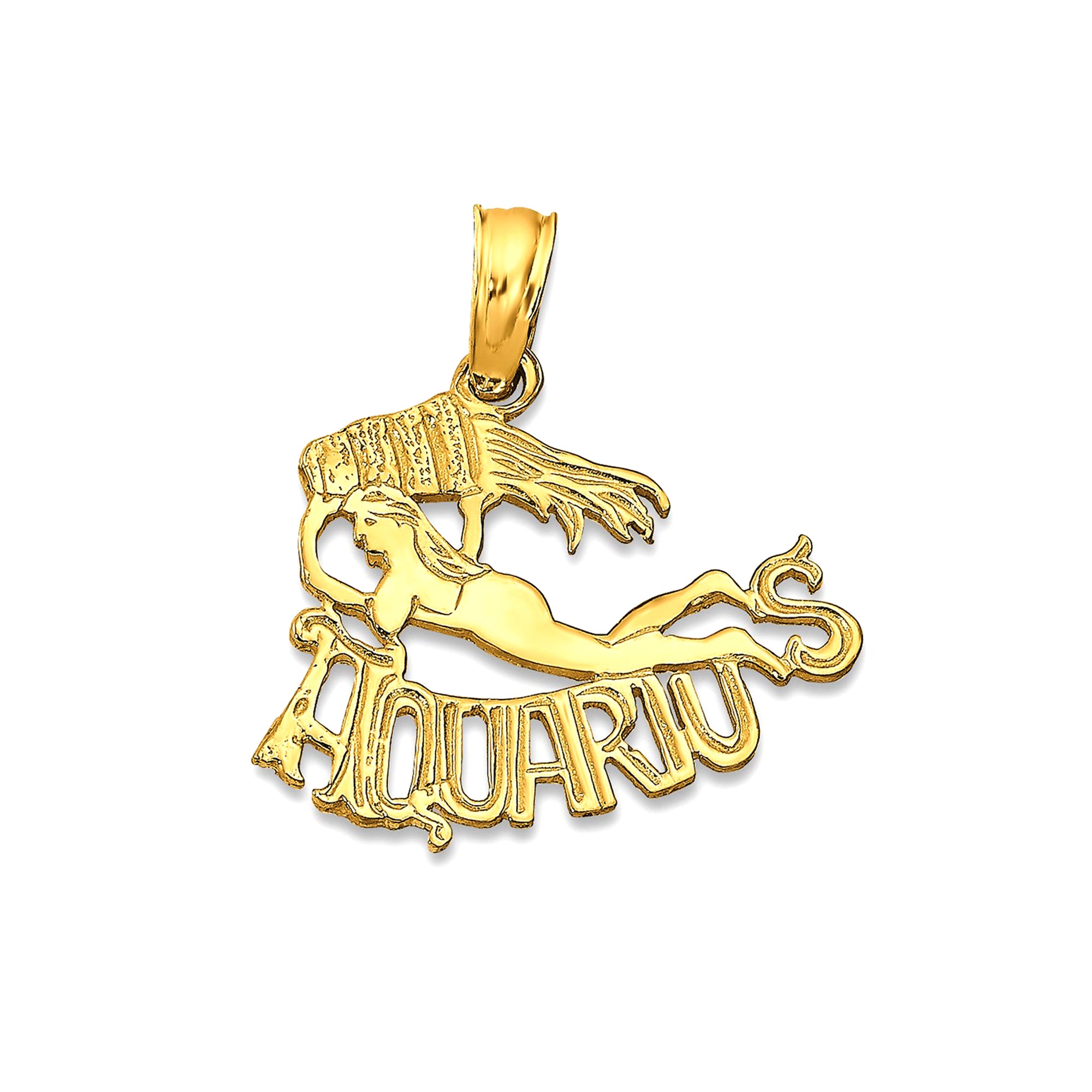 14k Real Solid Gold Zodiac Birth Symbol Pendant Charm fine designer jewelry for men and women