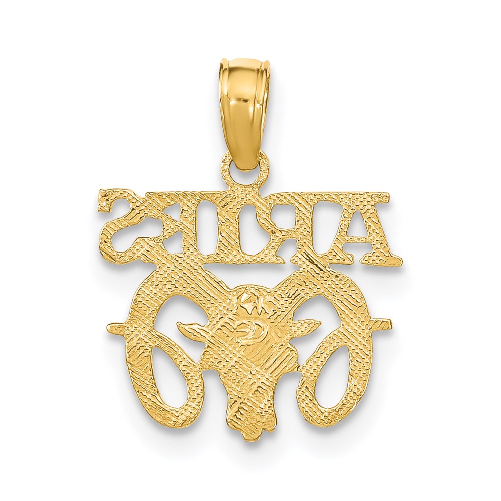 Colgante con símbolo de nacimiento del zodiaco de oro macizo auténtico de 14 quilates, joyería fina de diseño para hombres y mujeres