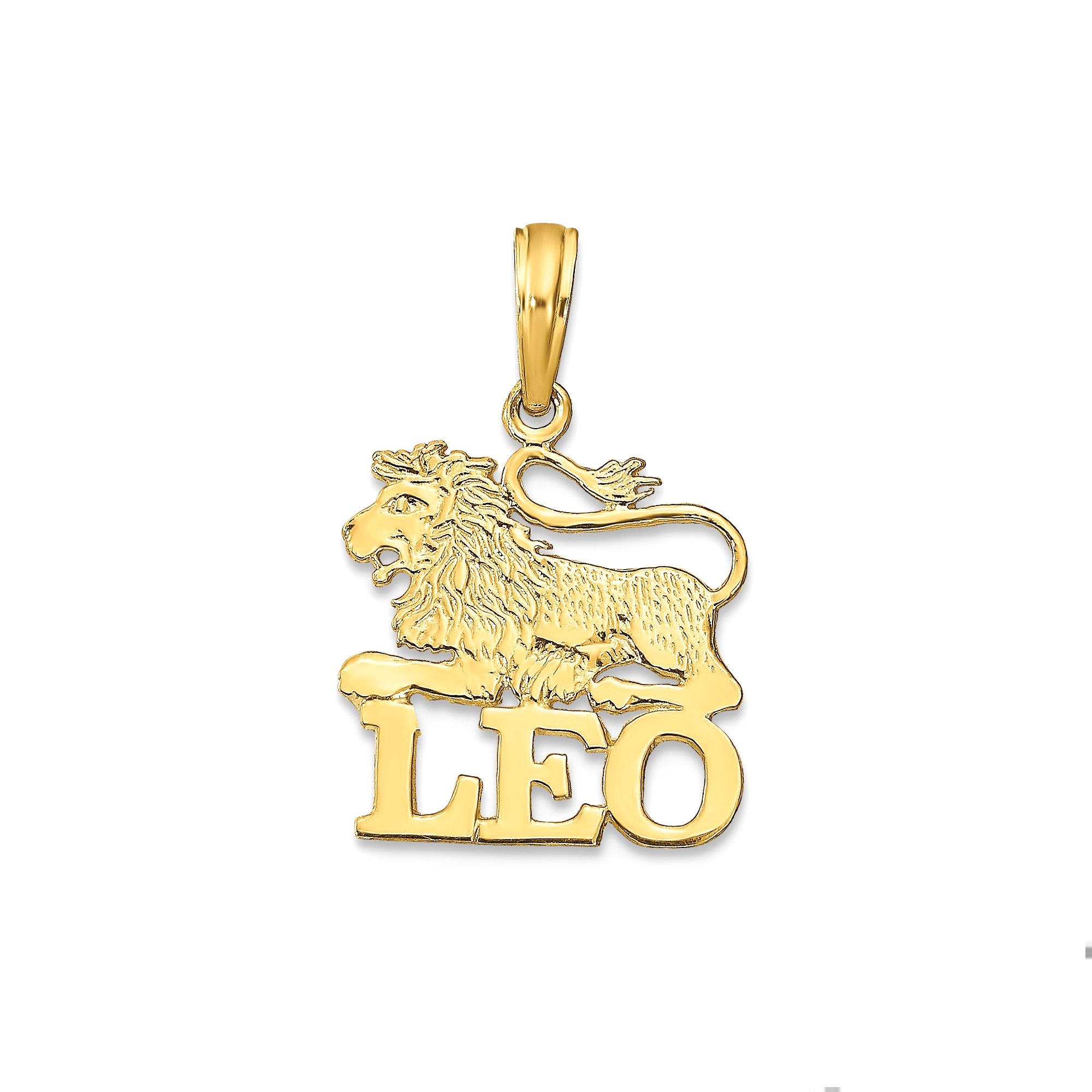 Colgante con símbolo de nacimiento del zodiaco de oro macizo auténtico de 14 quilates, joyería fina de diseño para hombres y mujeres