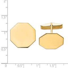 Gemelli ottagonali da uomo in vero oro 14k, raffinati gioielli di design per uomini e donne