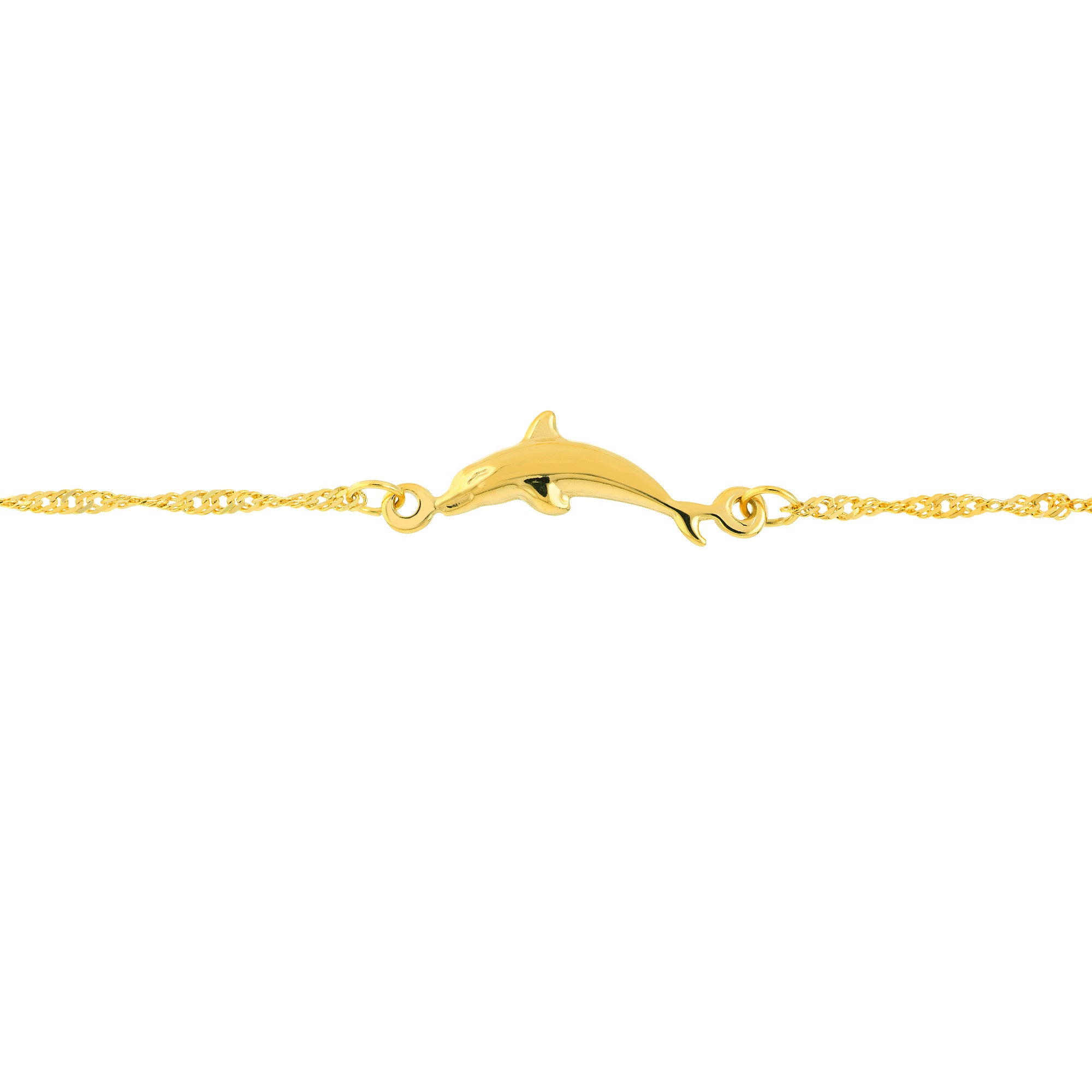 Sterling Silver Dolphin Ankle Bracelet, 10 Inch, Adjustable Chain