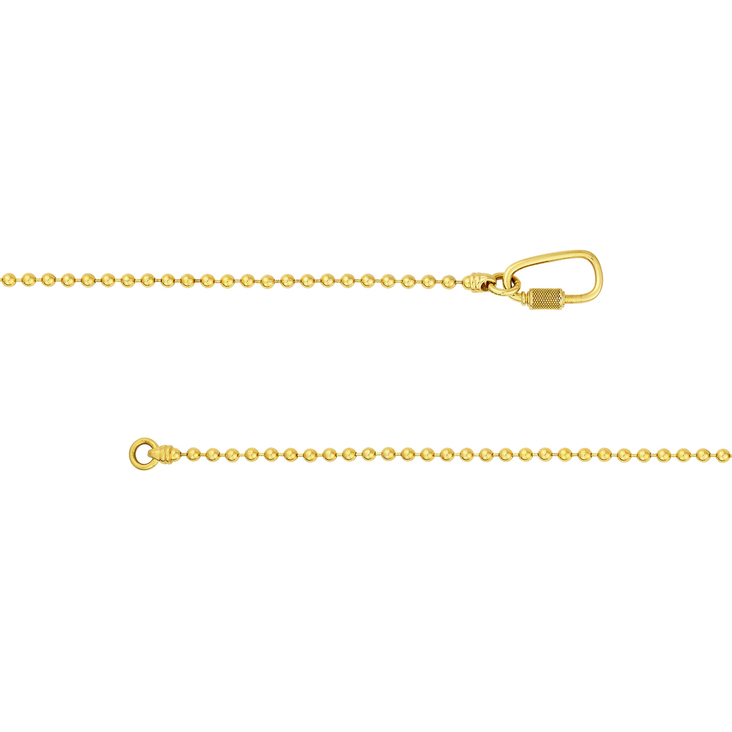 Real 14k Yellow Gold Unisex Oval Twist Barrel Lock Bead Bracelet, 8.5 Inch