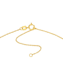 14k Yellow Gold Seashell Pendant Adjustable Necklace, 16"to 18"