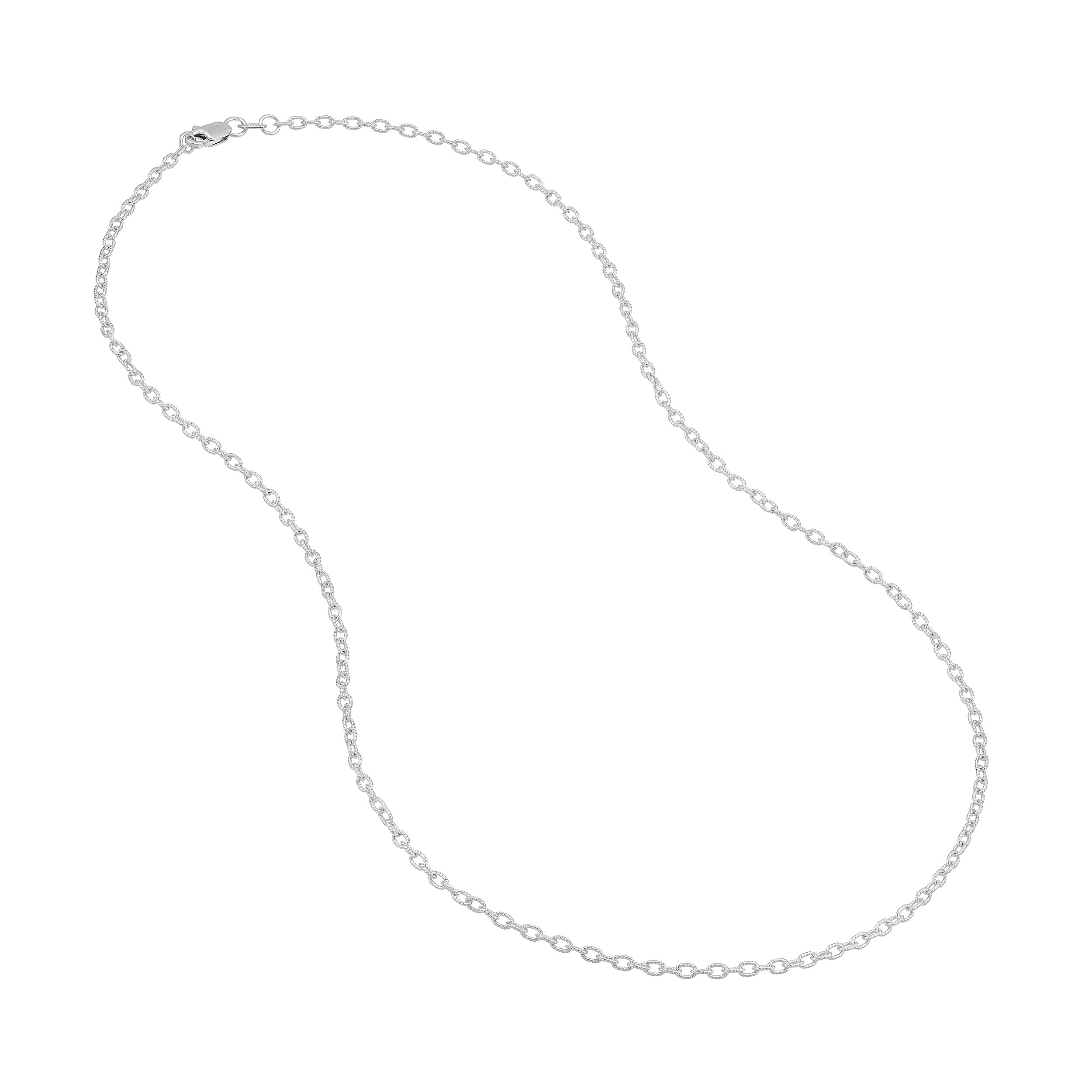 14k Real Solid Gold 1.90mm Rolo Chain Necklace
