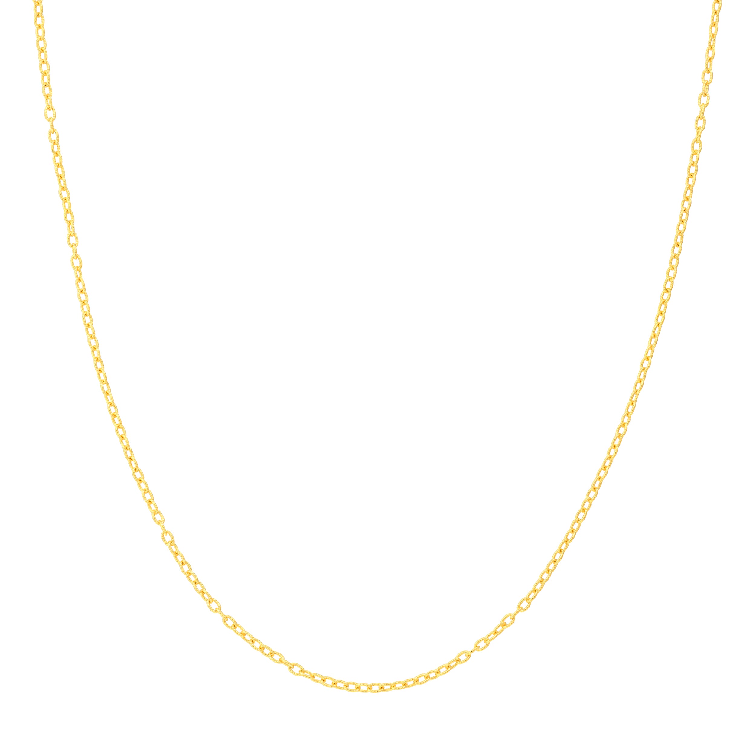 14k Real Solid Gold 1.90mm Rolo Chain Necklace