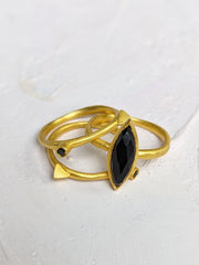 Onyx Marquis Stacking Ring fine designer jewelry for men and women