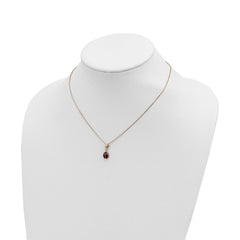 14k Yellow Gold Red and Black Enameled Ladybug with Flower Bead Necklace, 16.5"