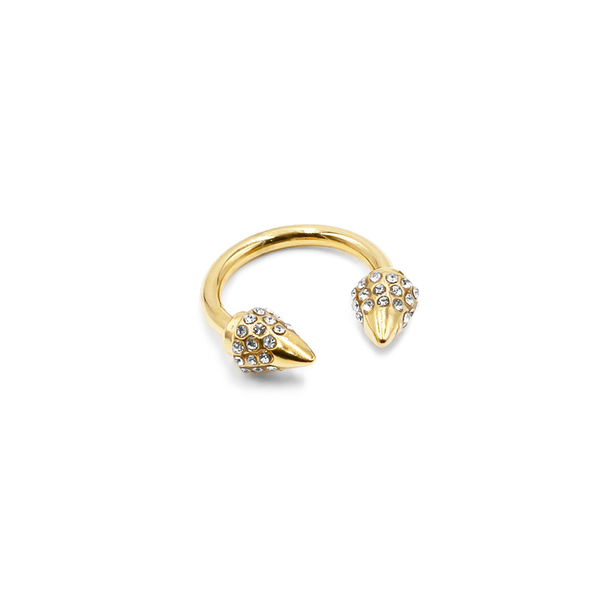 Colección Spike - Gold Bling Ring joyería fina de diseño para hombres y mujeres