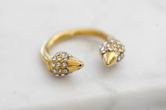 Spike Collection - Gold Bling Ring fina designersmycken för män och kvinnor