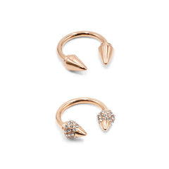 Spike Collection - Rose Gold Ring Set fine designer jewelry for men and women