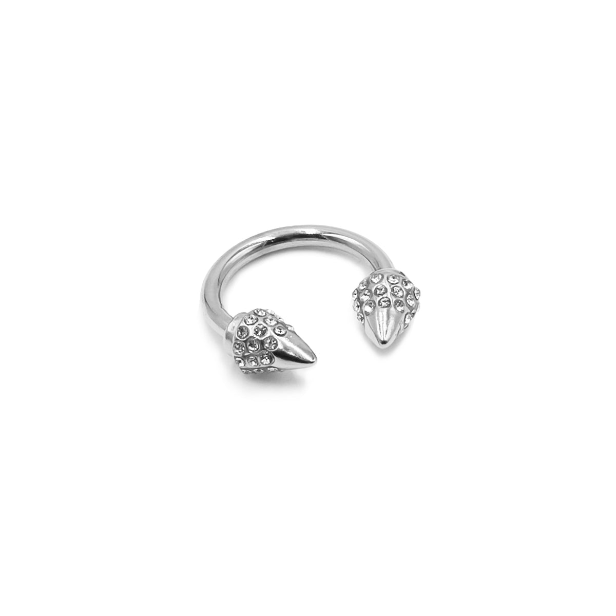 Colección Spike - Silver Bling Ring joyería fina de diseño para hombres y mujeres