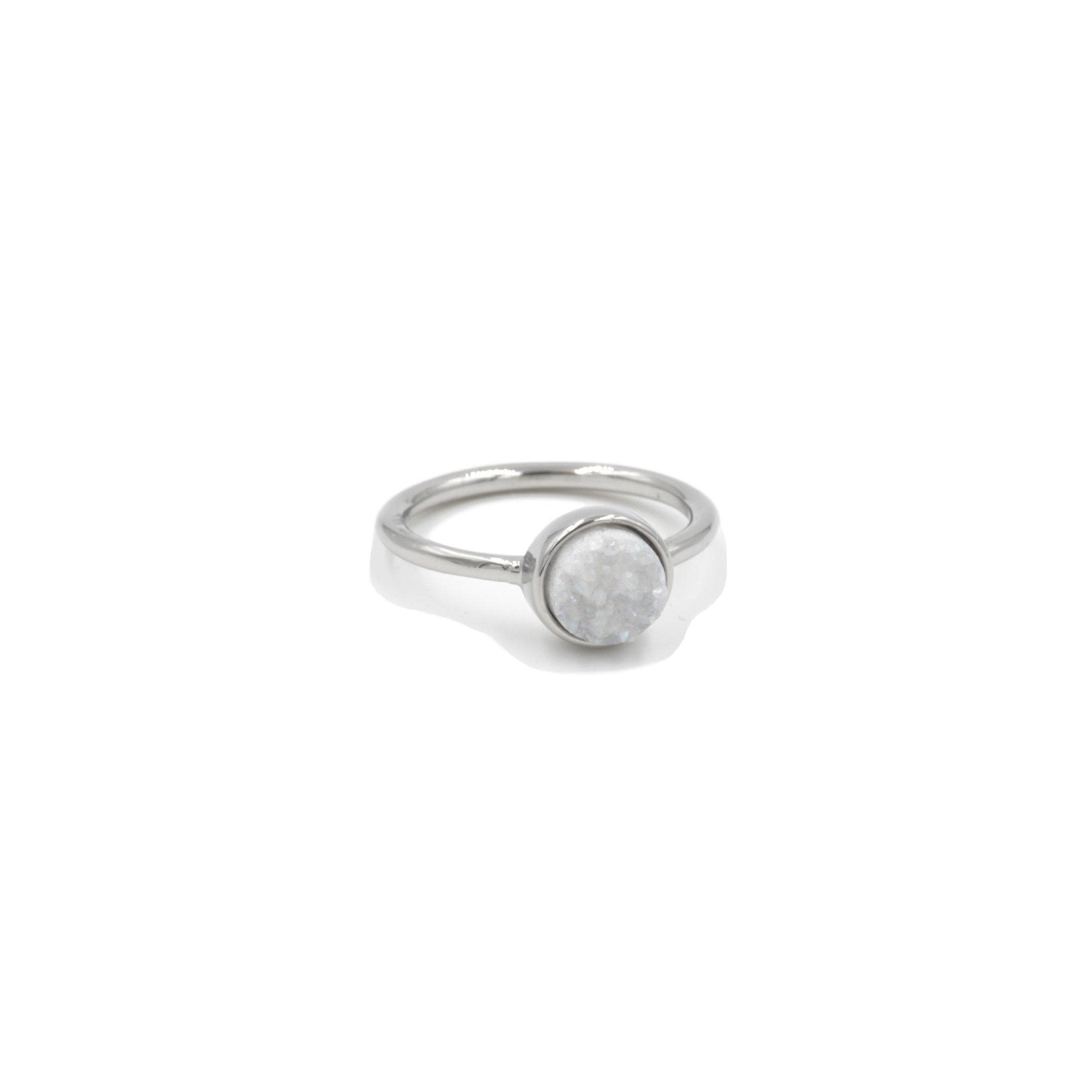 Stone Collection - Silver Quartz Ring fina designersmycken för män och kvinnor