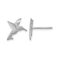 14k Real Gold Hummingbird Stud Earrings, 14mm