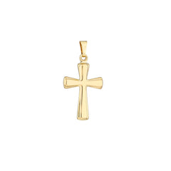10k Yellow Gold Cross Pendant 20mm Length