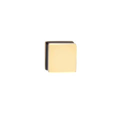 14K Yellow Gold Black Enamel Square Stud Earrings, 6mm