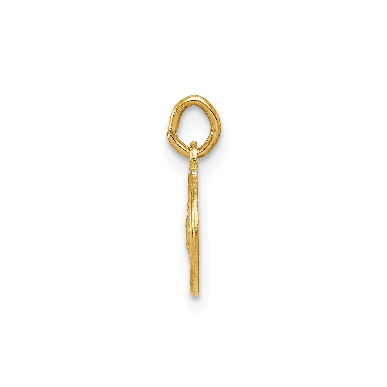 14k Yellow Gold Saint Christopher Medal Charm, 13x8mm